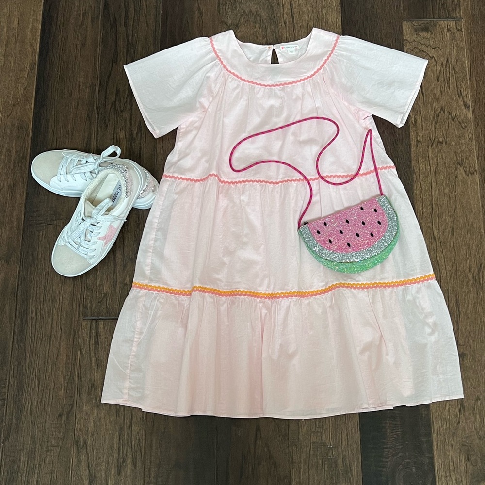 NWOT Crewcuts J.Crew Girls Light Pink Summer Dress 10